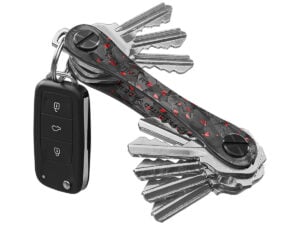 KeySmart Compact Keyholder Red Forged Carbon-KS 019-RFC