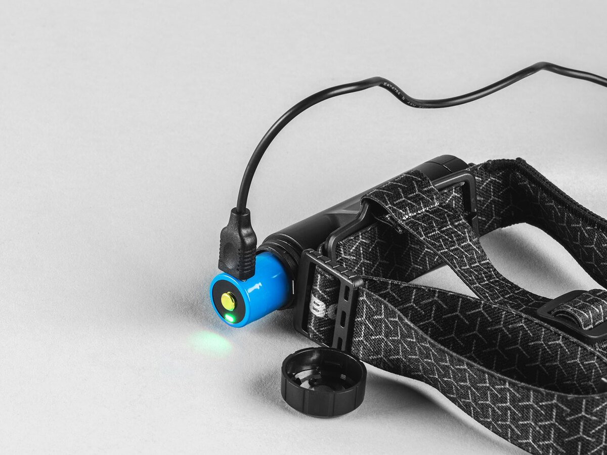 NEBO Einstein Powerful 1500 Lumen Headlamp with Flexpower Rechargeable or CR123A Batteries | Compact Low-Profile Headlamp with 5 Light Modes