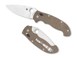 Spyderco Manix 2 XL Brown Canvas Micarta CPM CRU-WEAR PE-SP C95MPCW2